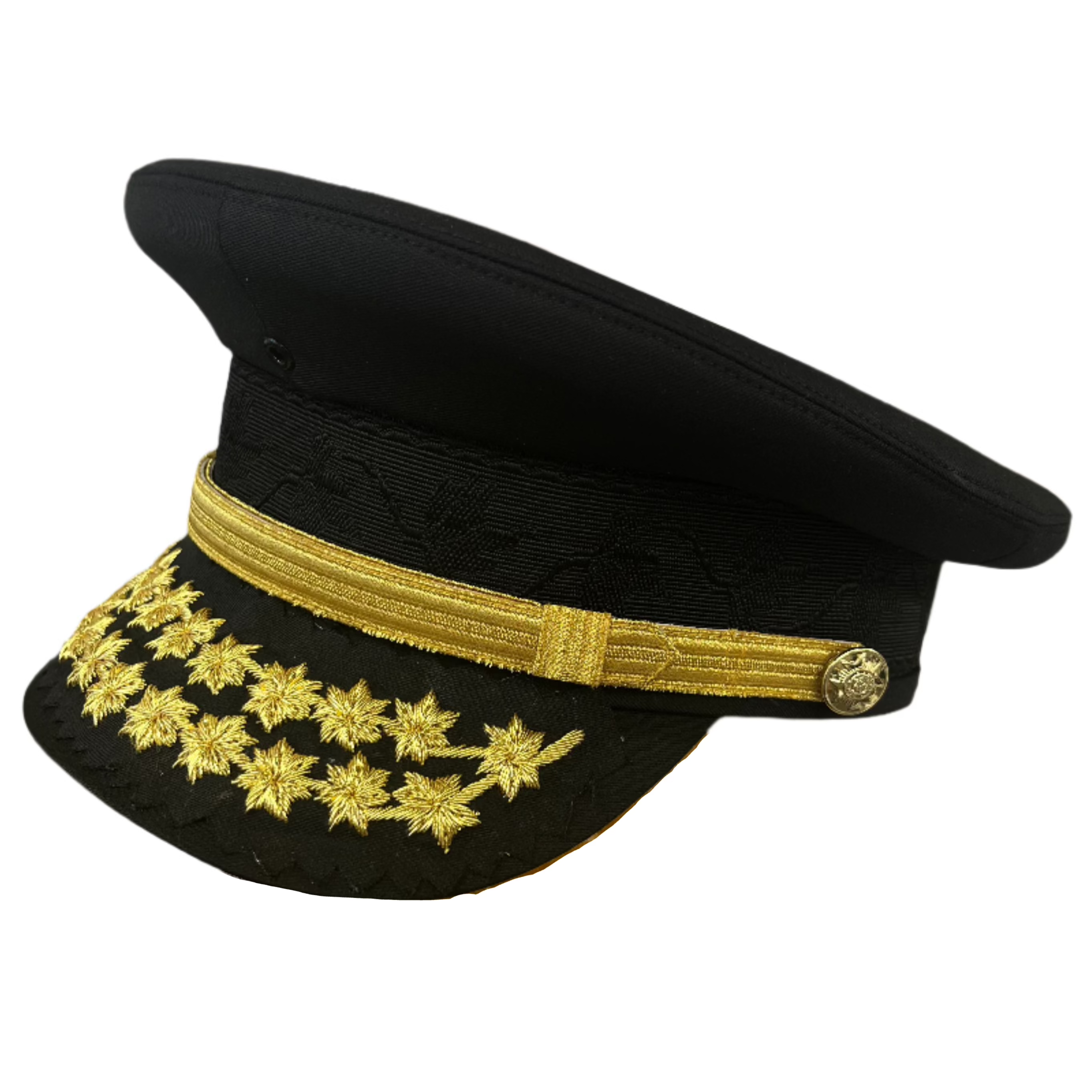 Fire Chief 2 Row Maple Leaf Hat SC403