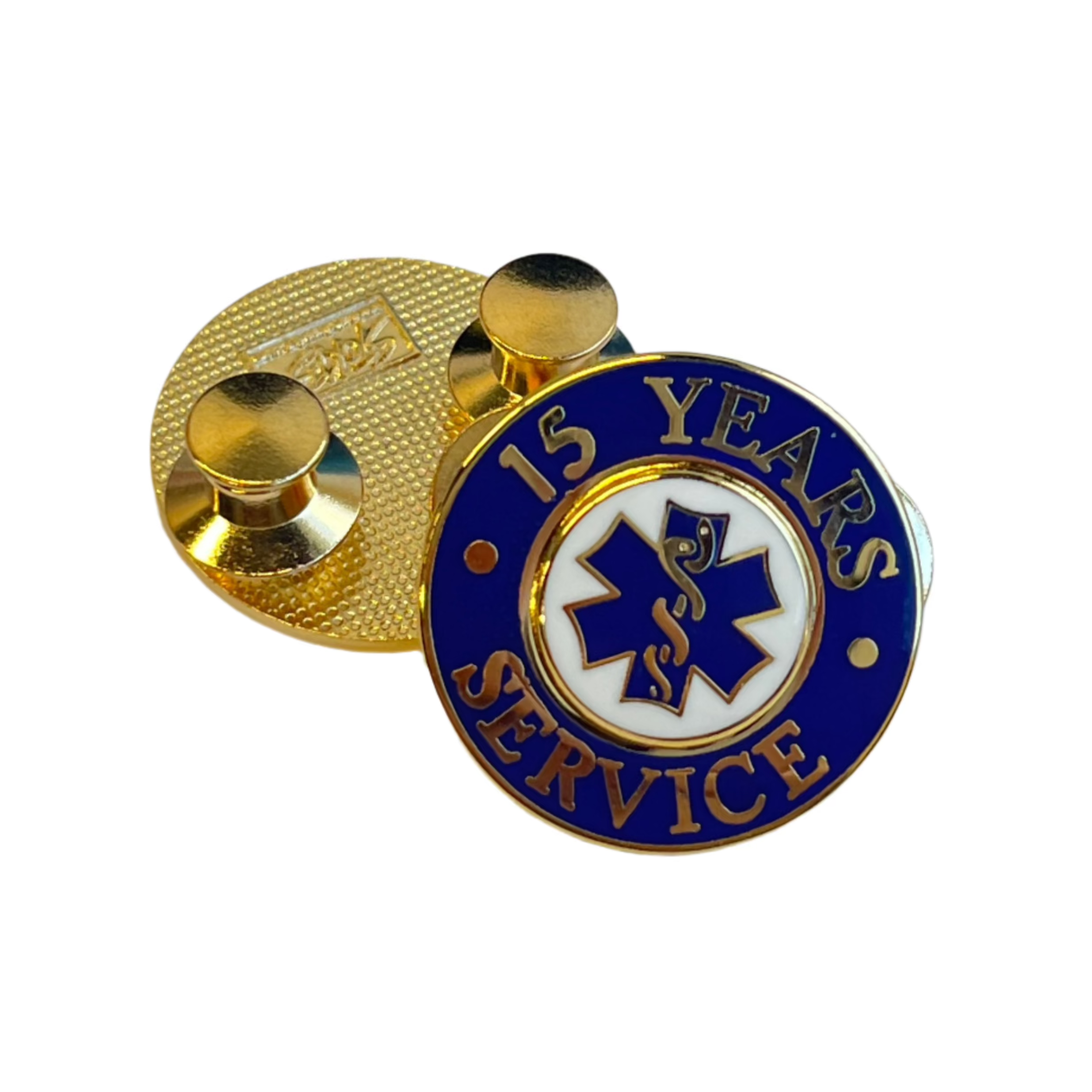 15 Yrs Service Gold Pin Blue - LF227GB