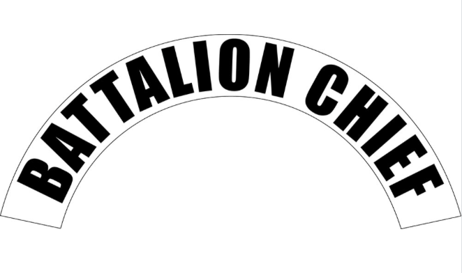 BATTALION CHIEF Curved Helmet Decal - DC25BC
