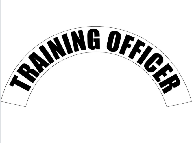 TRAINING OFFICER Curved Helmet Decal - DC25TO