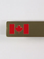NB27G1 Canada Flag Gold Name Bar 1 Line