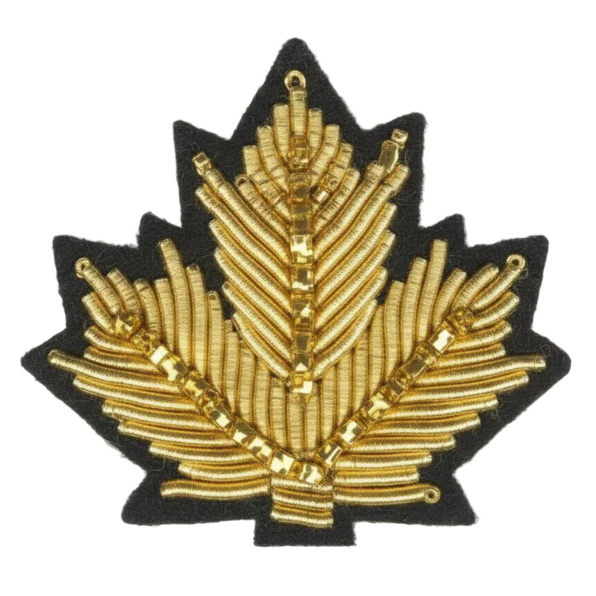 Maple Leaf with Stem 3/4" Bullion - SP909