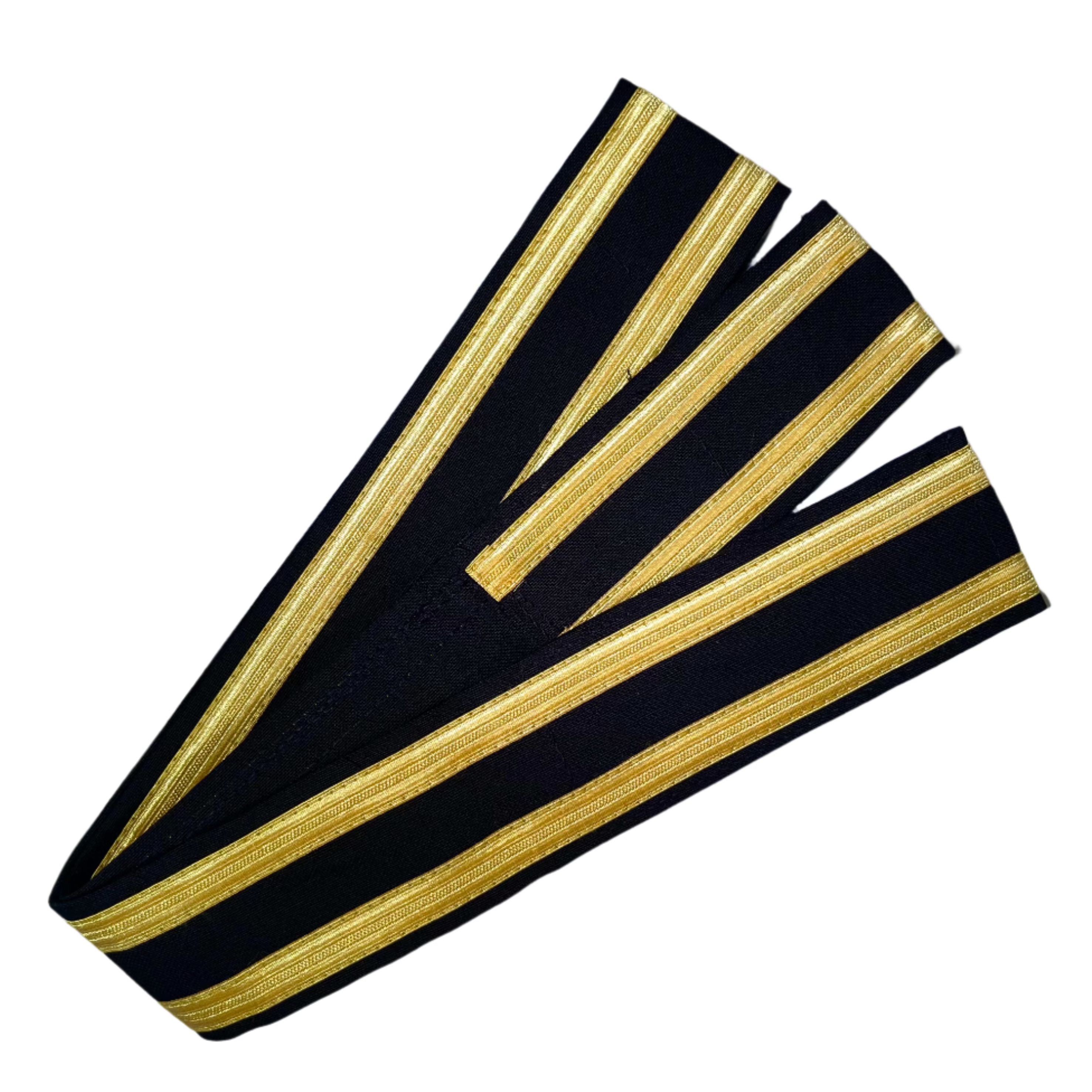 Gold or Silver Braid Edged Ceremonial Belt - BT031L