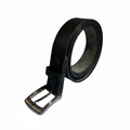 Black Leather Belt with Buckle - BT06