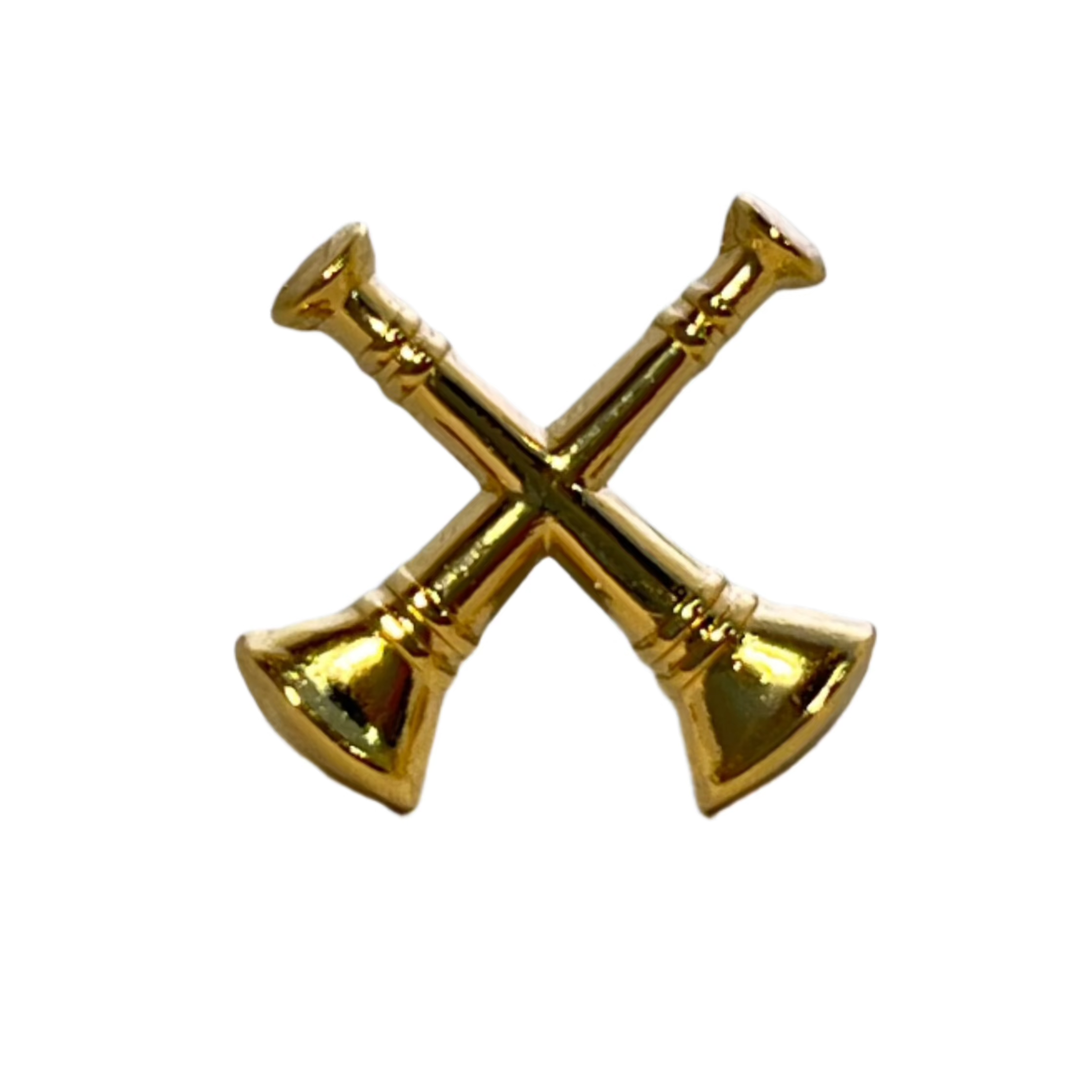 Captain 2x Trumpet Cut Out Gold Pin