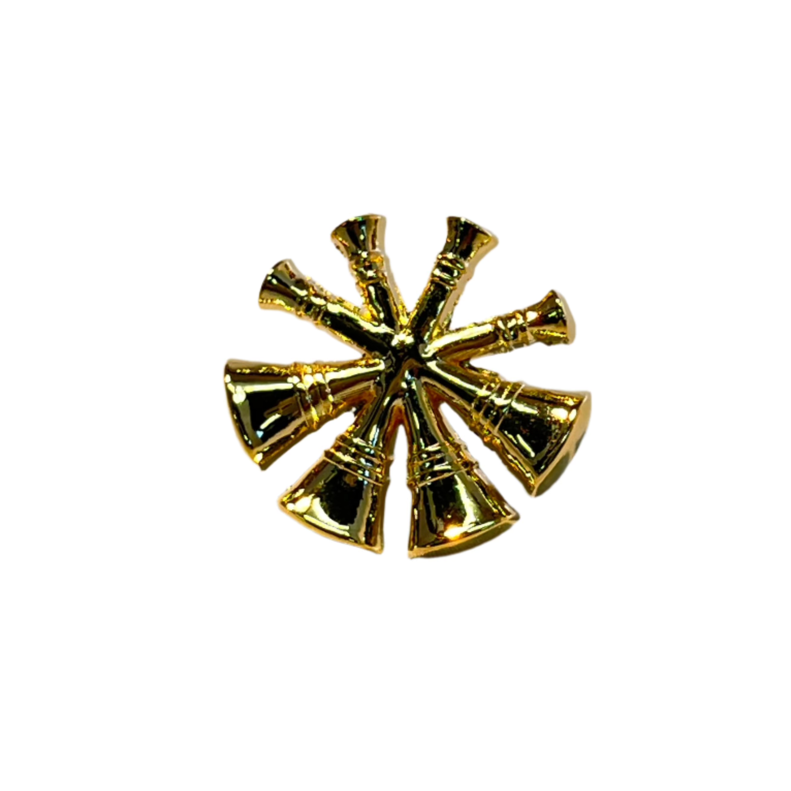 Deputy Chief 4x Trumpet Cut Out Gold Pin