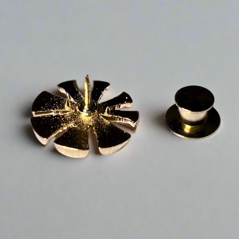 Deputy Chief 4x Trumpet Cut Out Gold Pin