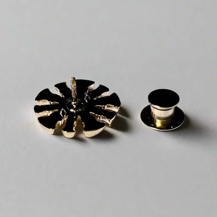 Fire Chief 5x Trumpet Cut Out Gold Pin