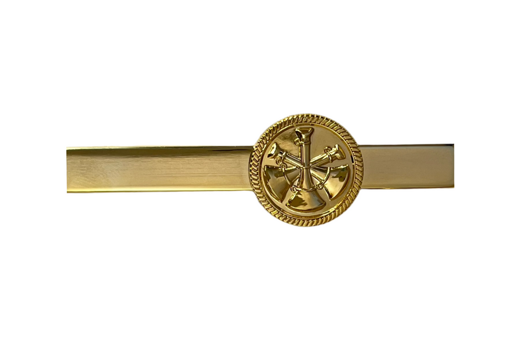 Three Crossed Trumpet Tie Bar - JW14GL081G