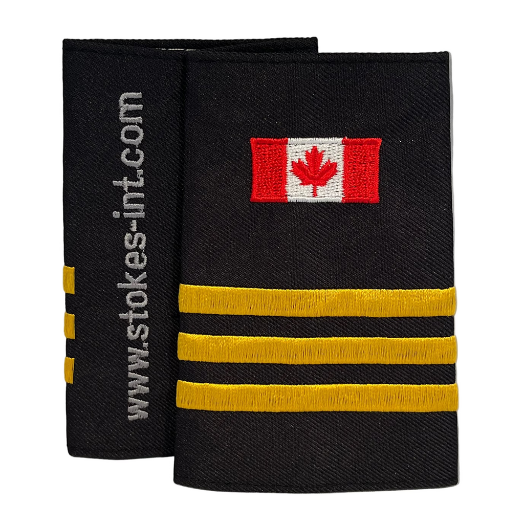 Canada Flag 3 Bar Gold Slip-Ons - EF112C1G