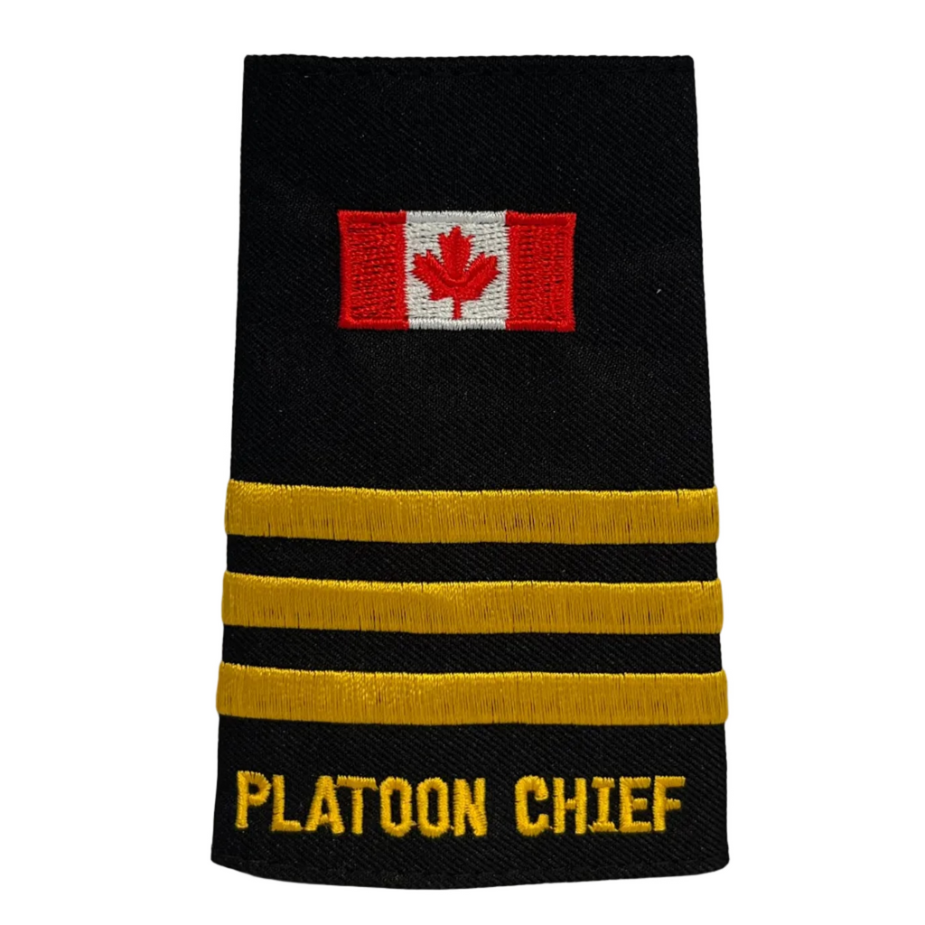 Canada Flag 3 Bar Platoon Chief Gold Slip-Ons - EF112CG