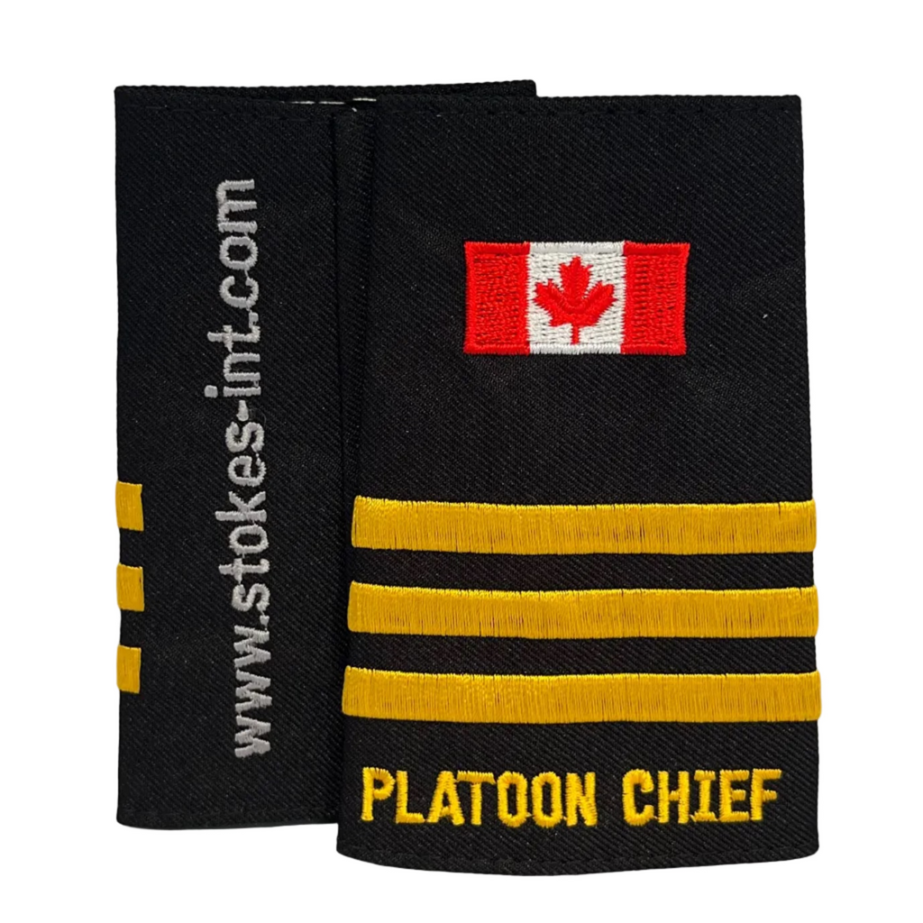Canada Flag 3 Bar Platoon Chief Gold Slip-Ons - EF112CG