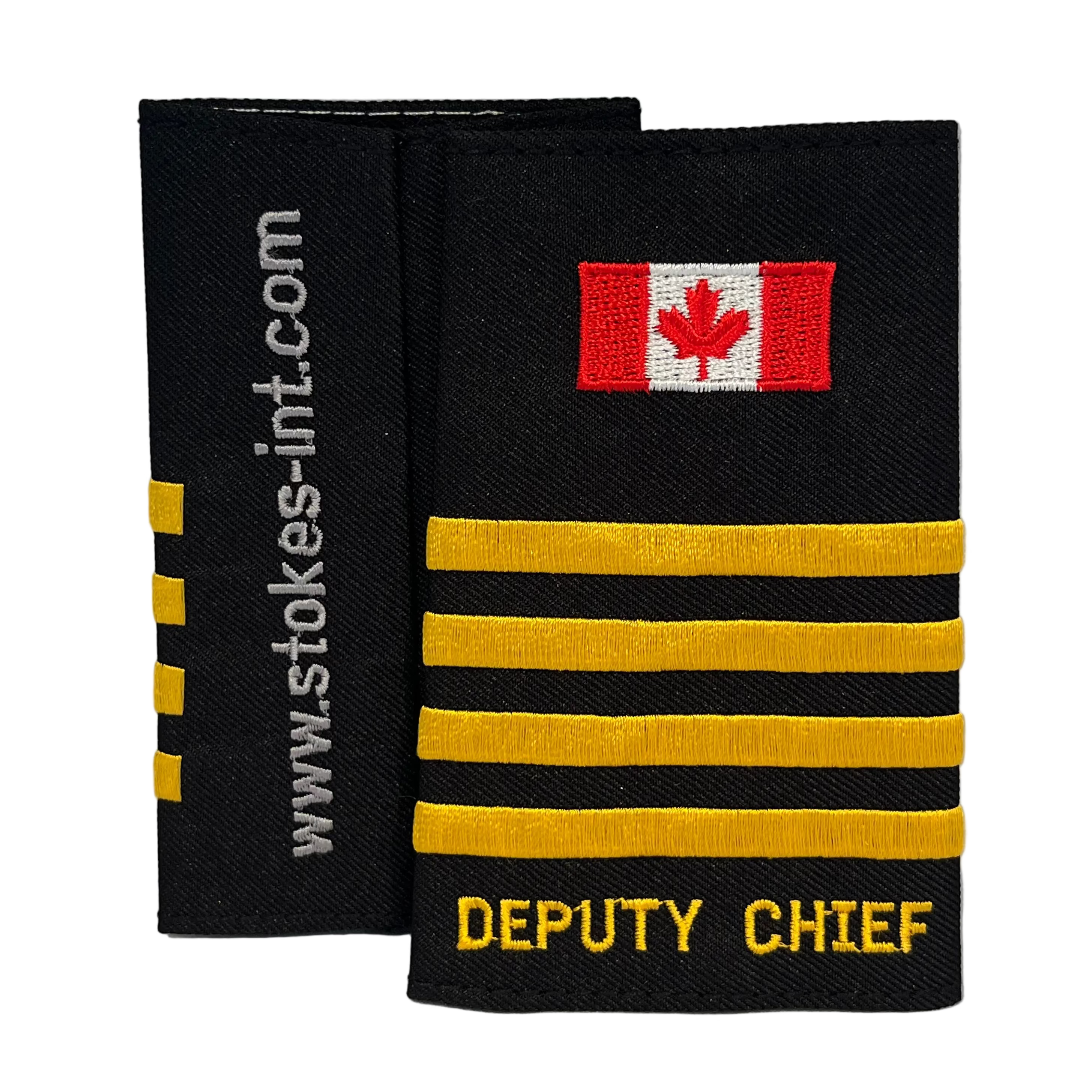 Canada Flag 4 Bar Gold Slip-Ons - EF111C1G