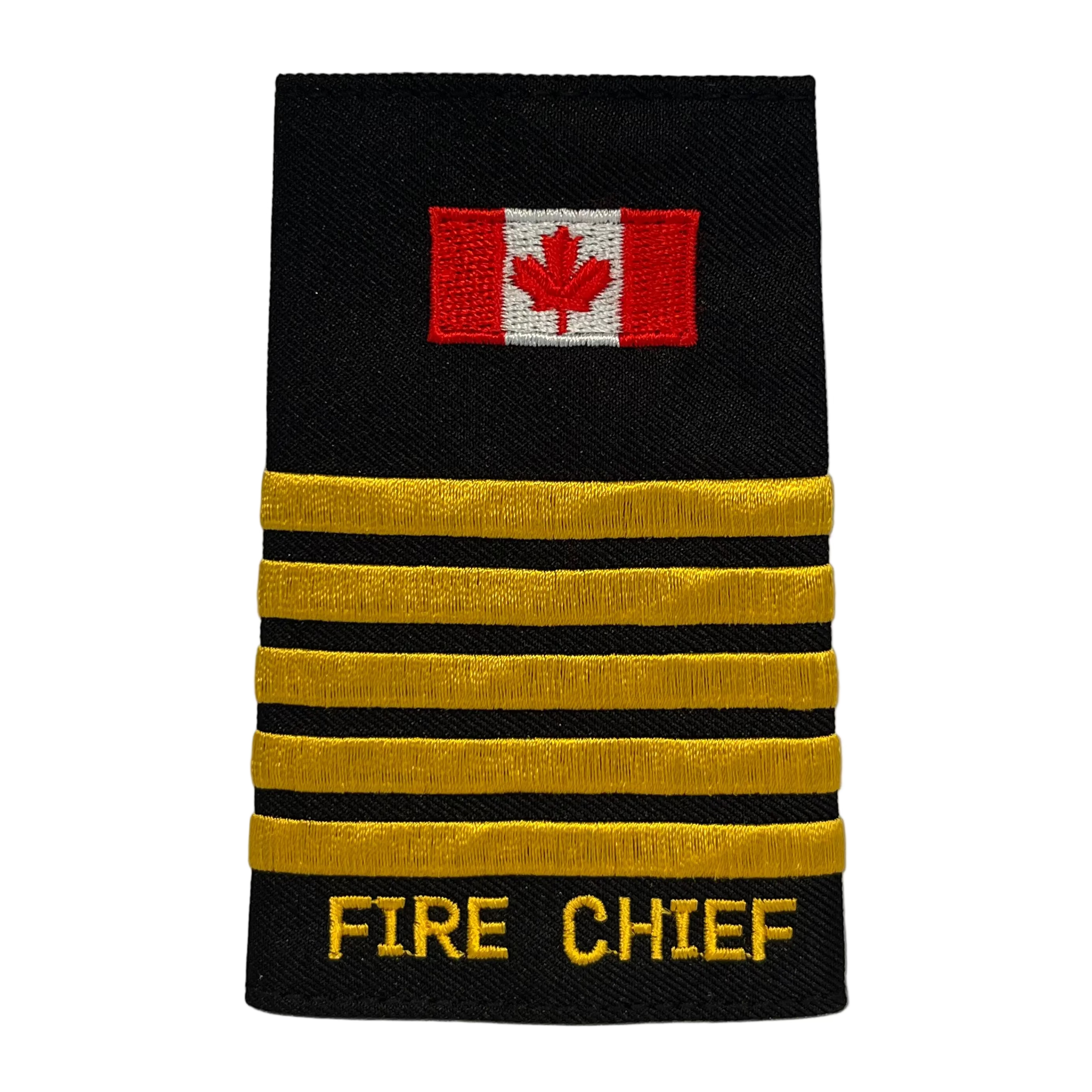 Canada Flag 5 Bar Fire Chief Gold Slip-Ons - EF110CG
