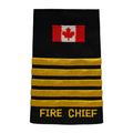 Canada Flag 5 Bar Fire Chief Gold Slip-Ons - EF110CG