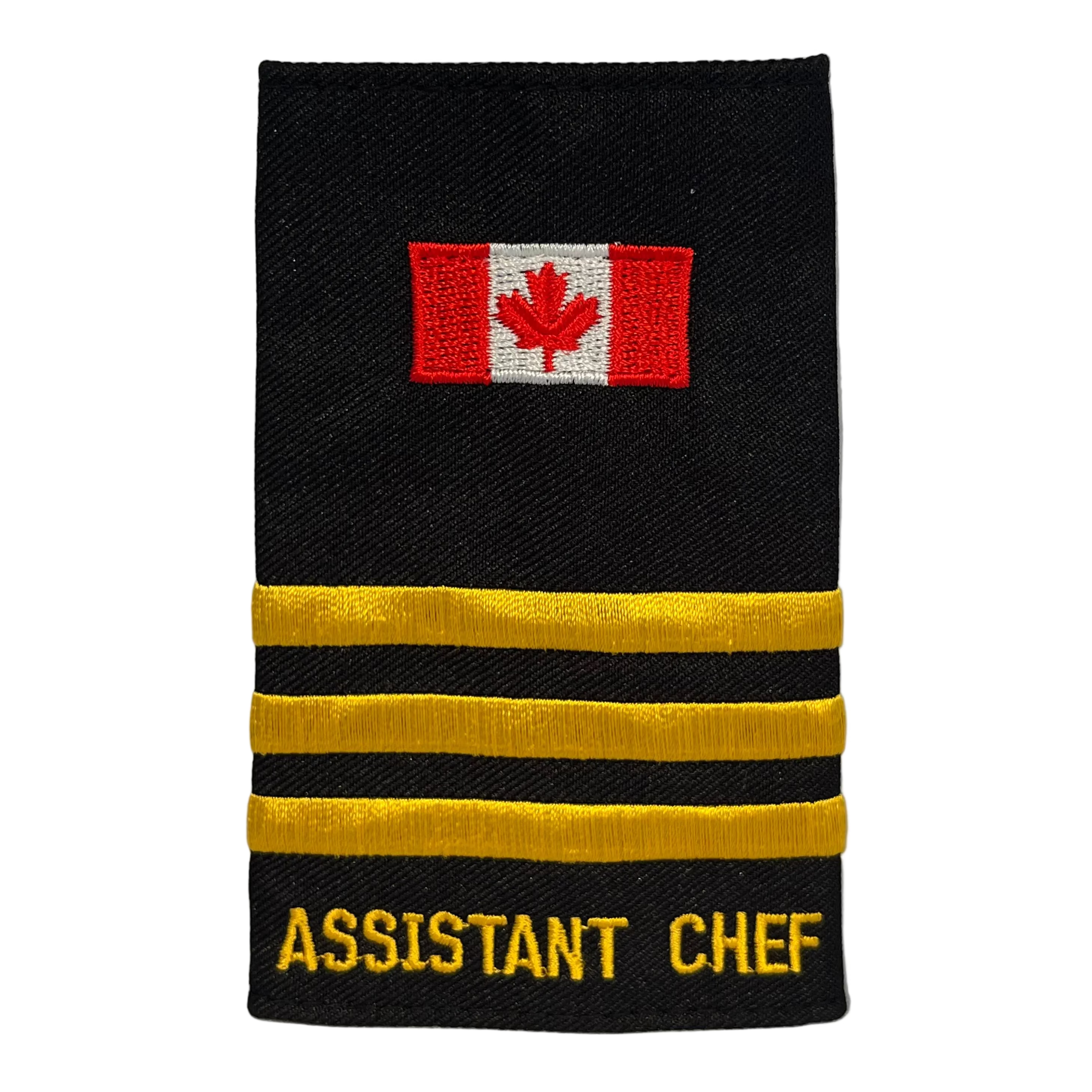 Canada Flag 3 Bar Assistant Chief Gold Slip-Ons - EF112C2G