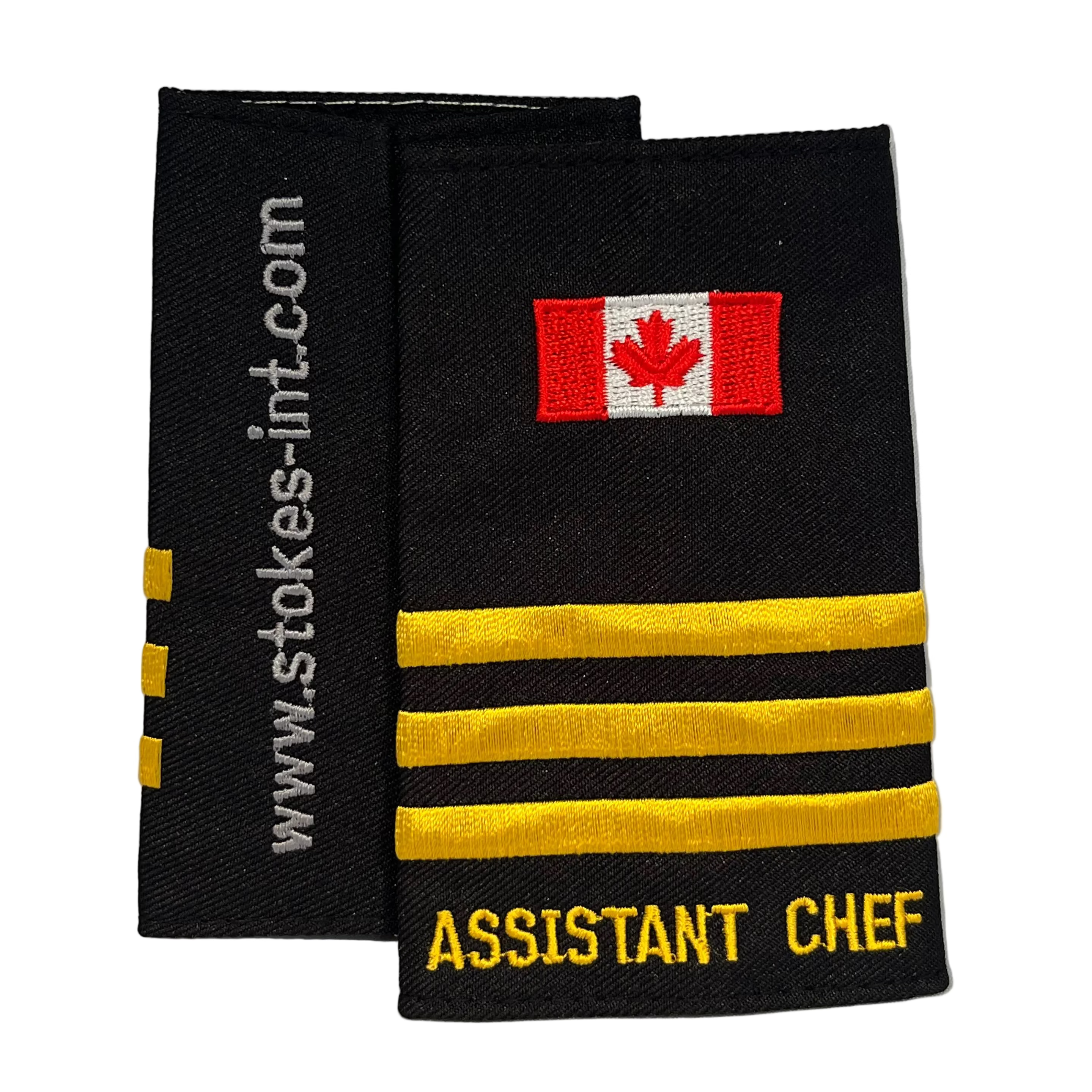 Canada Flag 3 Bar Assistant Chief Gold Slip-Ons - EF112C2G