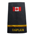 1 Bar Gold Chaplain Canada Flag Slip-Ons - EF88C