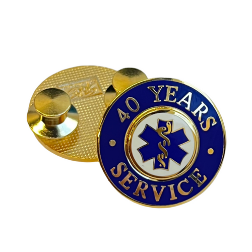 40 Yrs Service Gold Pin Blue - LF232GB