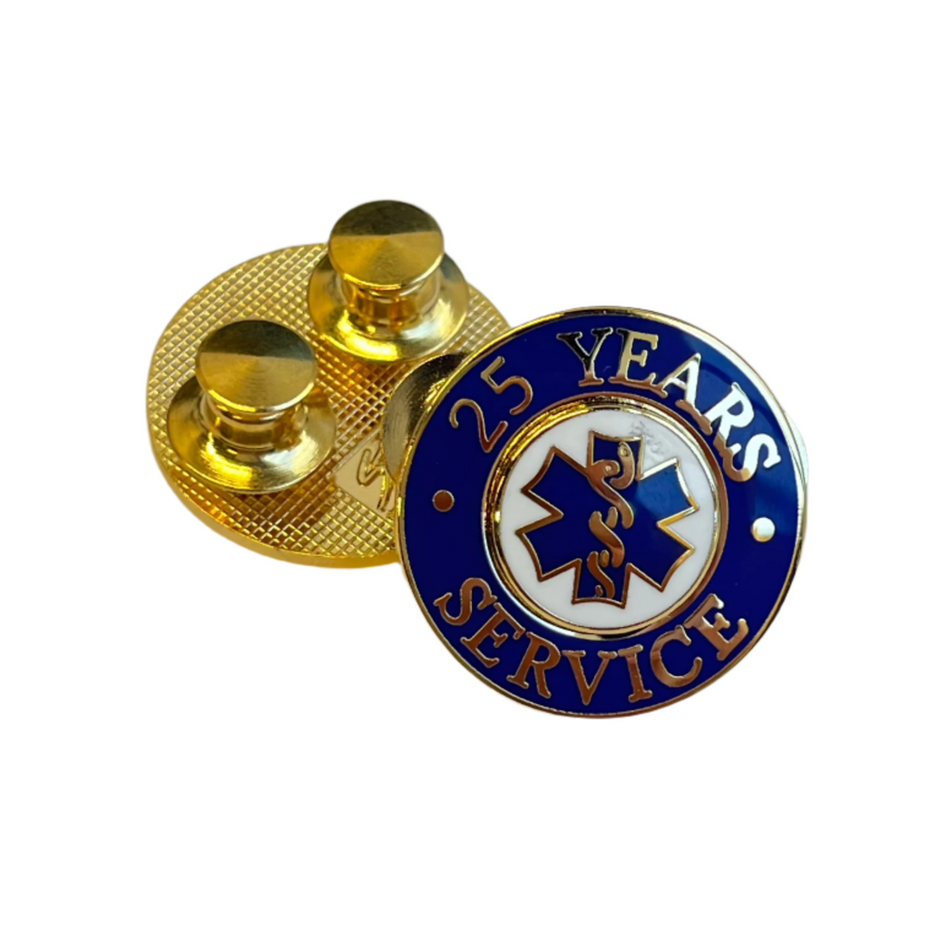 25 Yrs Service Gold Pin Blue - LF229GB