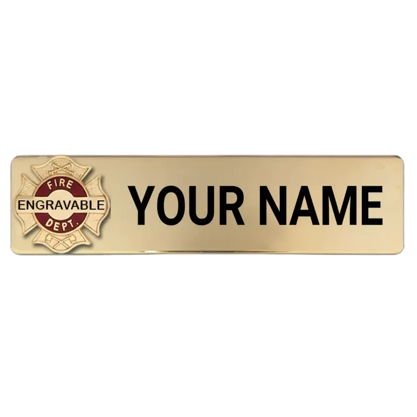Maltese Cross Name Bar 1 Line Engraved - NB111