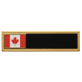 Canada Flag Square Metal Edge Name Bar - NB05G/SC