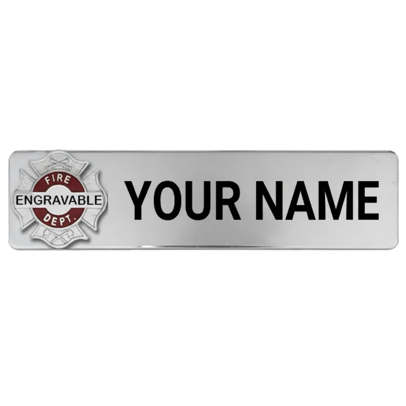 Maltese Cross Name Bar 1 Line Engraved - NB111