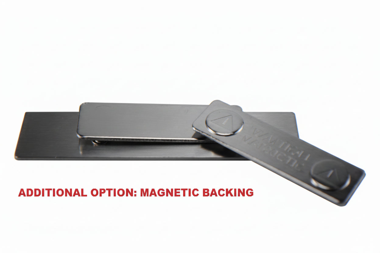 NB05G Square Metal Gold Edge Name Bar