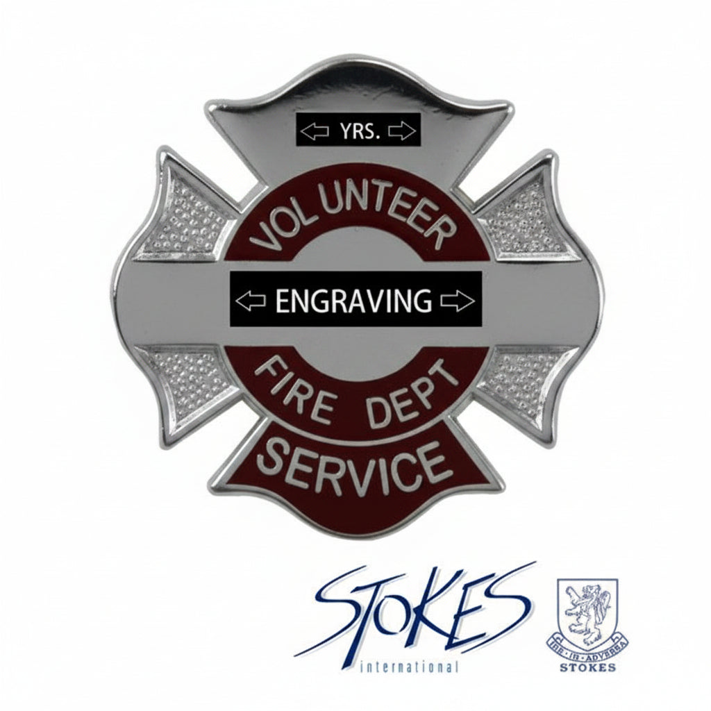 Maltese Cross Yrs Vol. Service Pin - LF006
