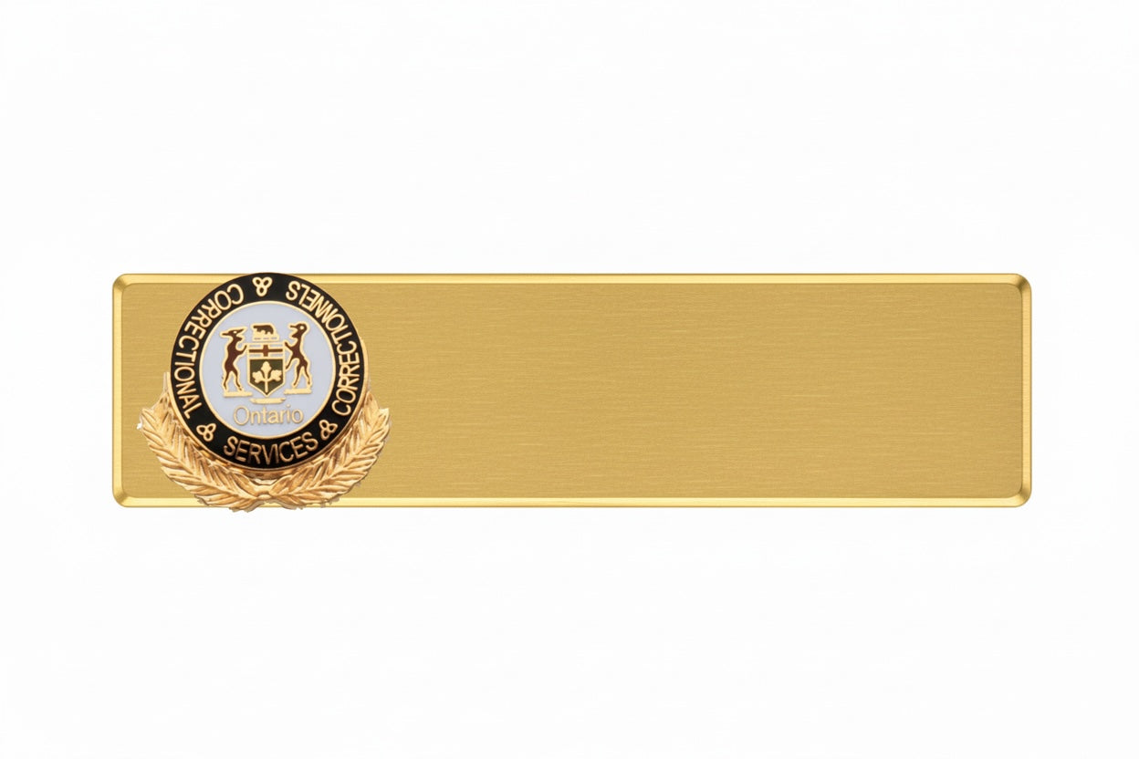 Correctional Pin (LC502) Gold Name Bar 2 Lines