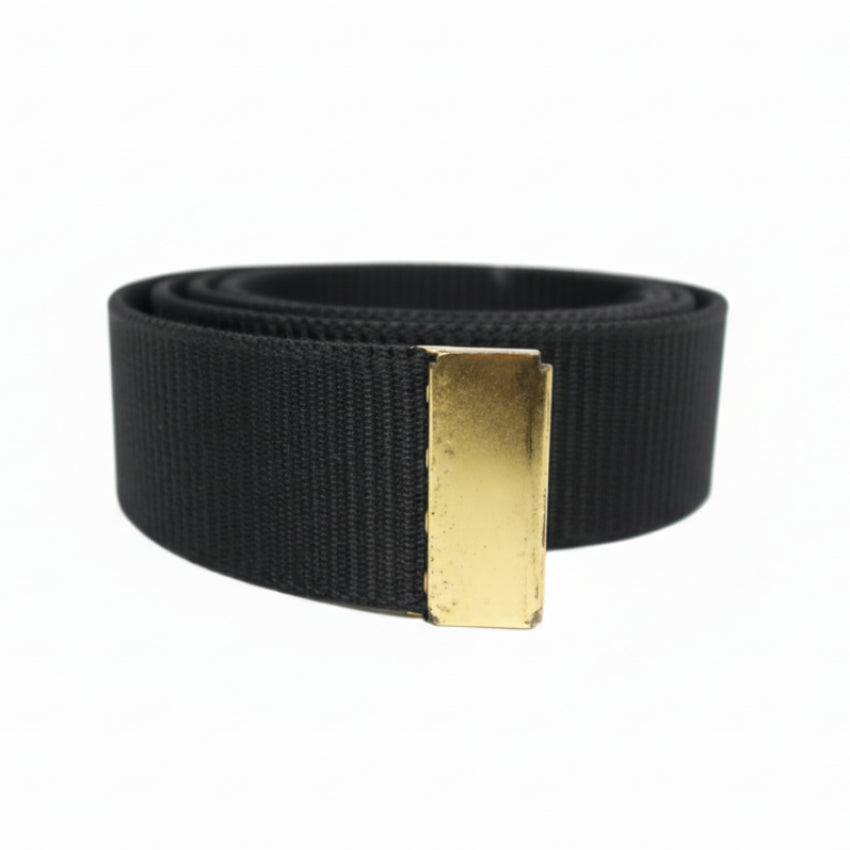 Extra Long Web Belt With Gold or Silver Tip - BT07