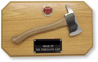 Fire Axe Plaque Award Small