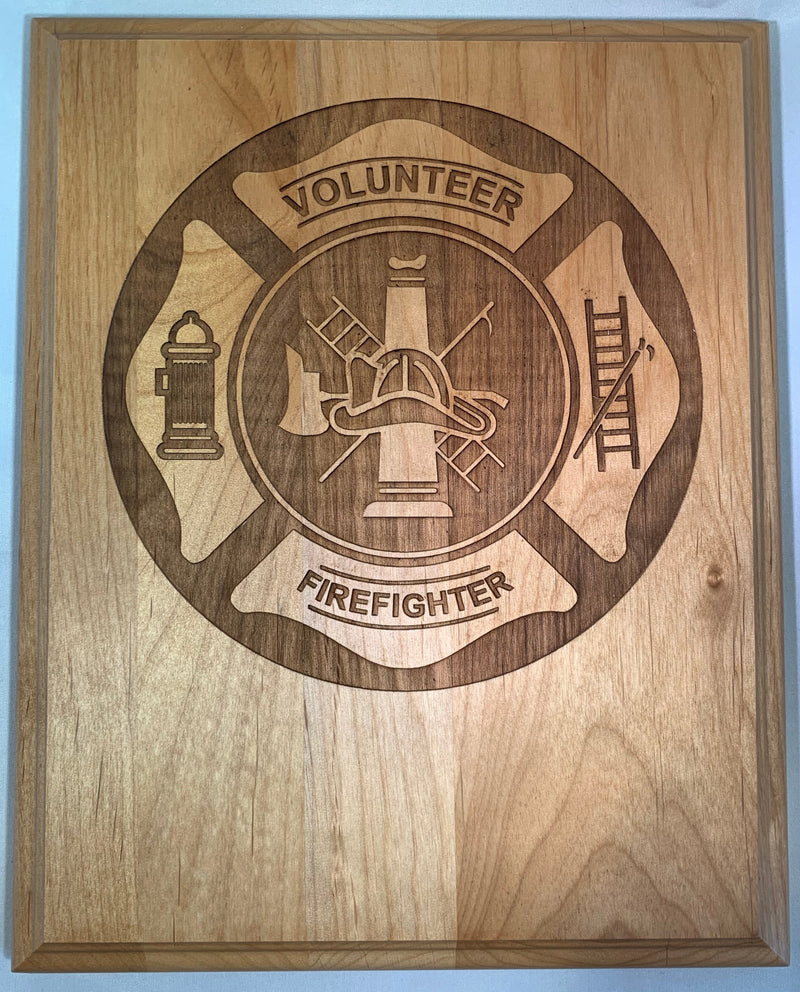 VOLUNTEER FIREFIGHTER/FIREMAN PLAQUE