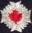 MALTESE CROSS Silver and Red Years Service