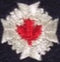 MALTESE CROSS Silver and Red Years Service