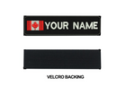 EMBROIDERED CANADA Flag Name Crest With Velcro Backing