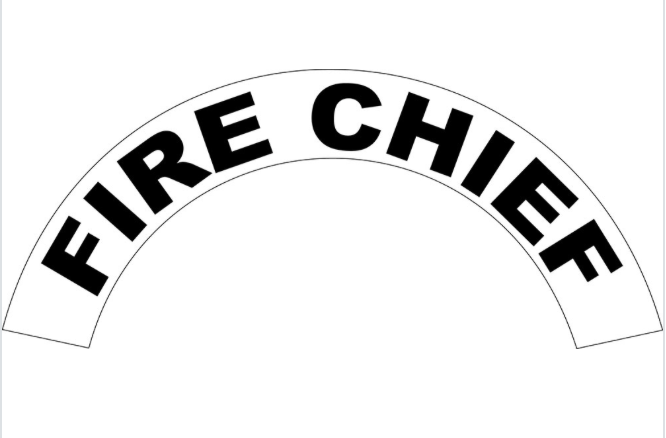 FIRE CHIEF Curved Helmet Decal