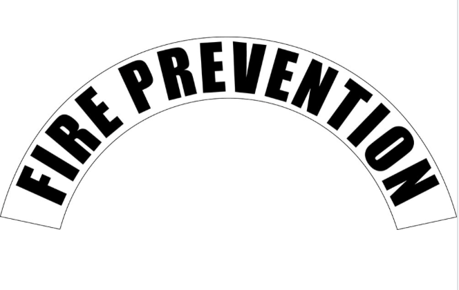 FIRE PREVENTION Curved Helmet Decal