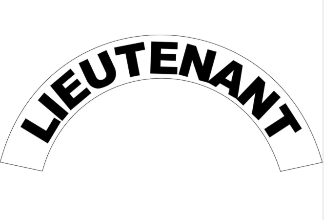 LIEUTENANT Curved Helmet Decal - DC25L