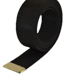 Extra Long Web Belt With Gold Tip
