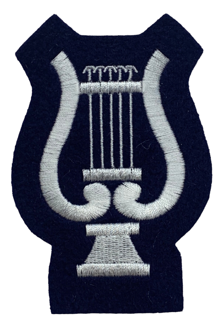 BAND Crest Silver on Navy Blue