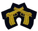 Crossed Pistols Gold Crest