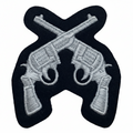 Crossed Revolvers Silver Crest - SP4S