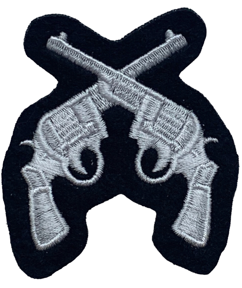 CROSSED REVOLVERS Silver Crest