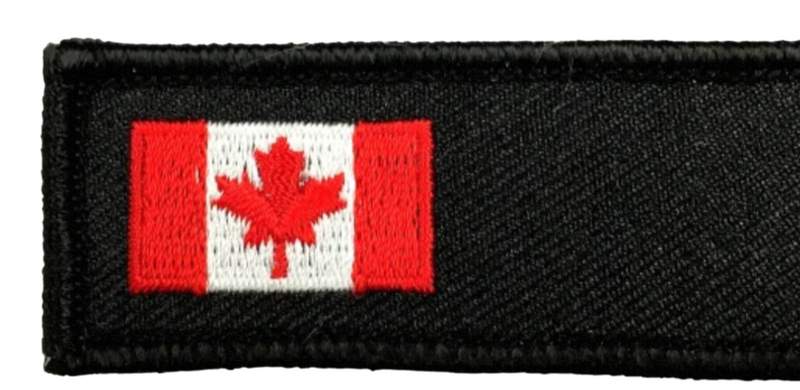 EMBROIDERED CANADA Flag Name Crest With Velcro Backing