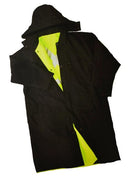 Reversible Safety Long Rain Coat Fluorescent Lime Yellow