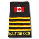 Canada Flag 4 Bar ASSISTANT CHIEF Gold Slip-Ons