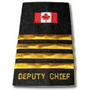 Canada Flag 4 Bar DEPUTY CHIEF Gold Slip-Ons