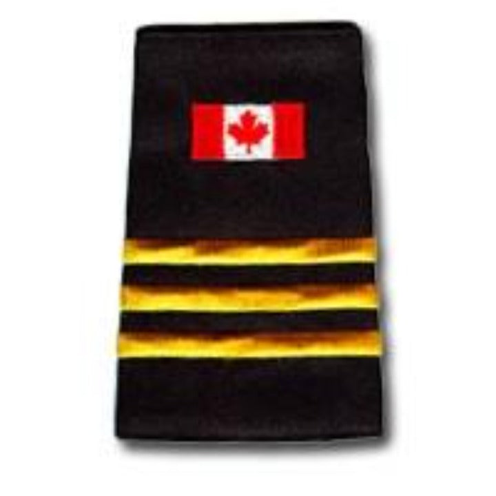 Canada Flag 3 Bar Gold Slip-Ons