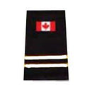 Canada Flag 2 Bar Gold Slip-Ons